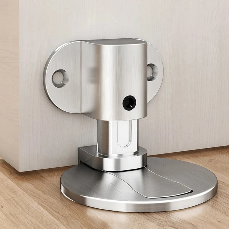 KAK Adjustable Door Stop Punch-free Magnetic Door Stopper Zinc Alloy Anti-collision Door Holder Hidden Doorstop Door Hardware