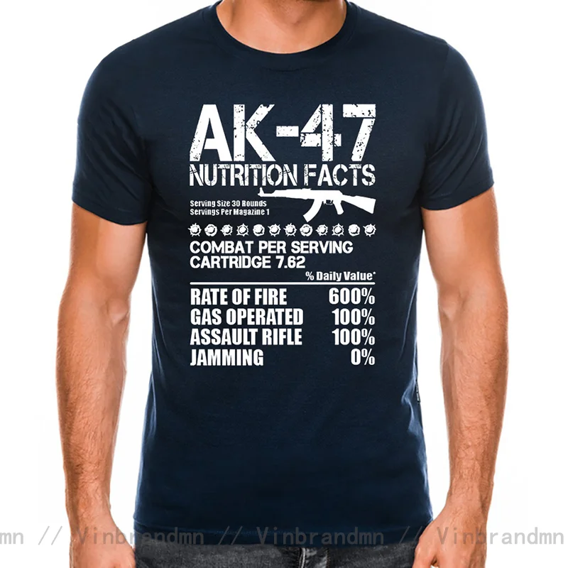 New AK-47 T-Shirt Russian Kalashnikov Military Rifle Black T Shirt for men Soviet USSR CCCP AK 47 Gun Vintage Designer Tee Shirt