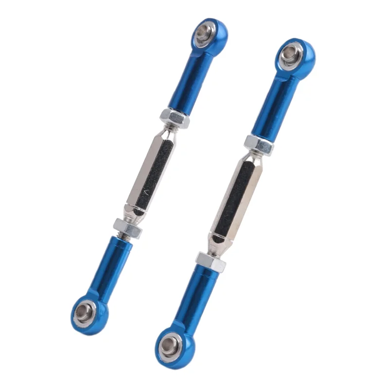AS96-2Pcs Metal Adjustable Steering Linkage Servo Link Pull Rod For Traxxas Slash 4X4 5807 HQ727 1/10 RC Car Upgraded Parts