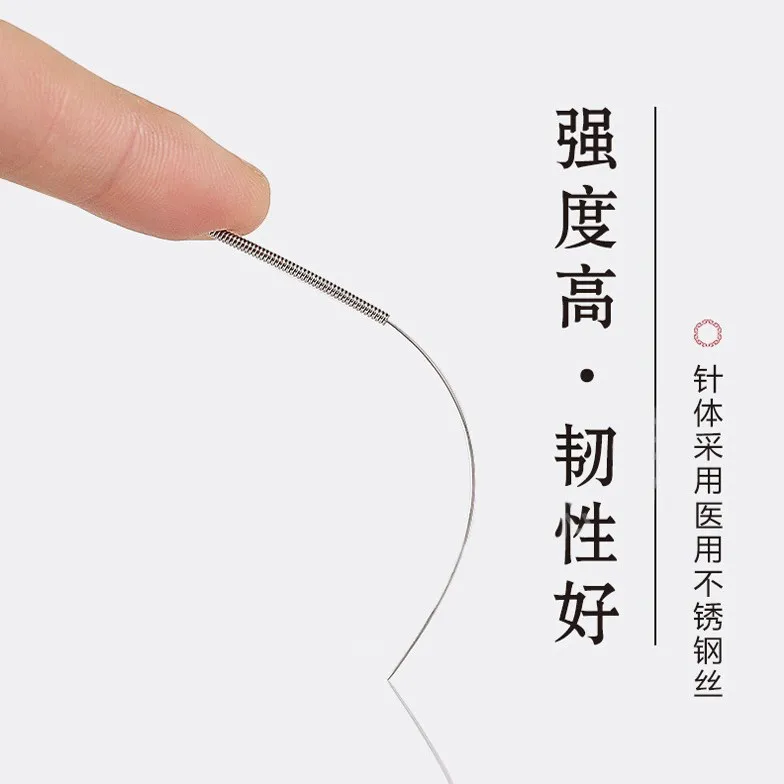 Disposable Acupuncture Needles/500 Sterile Medical Acupuncture Needles with Tubes Steel Handle Acupuncture Needles Cosmetic