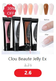 Clou Beaute 3 Stück 15ml Halbtransparenter Jelly Pink Hautfarbener Gel-Nagellack Nagelkunst-Set Professionelles Nagelstudio-Maniküre-Set – Detail 6
