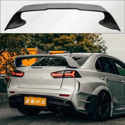 For Mitsubishi LANCER EVO Black Spoiler 2008 to 2015 ABS Material Primer Color Car Tail Wing Decoration Rear Trunk Spoilers Wing