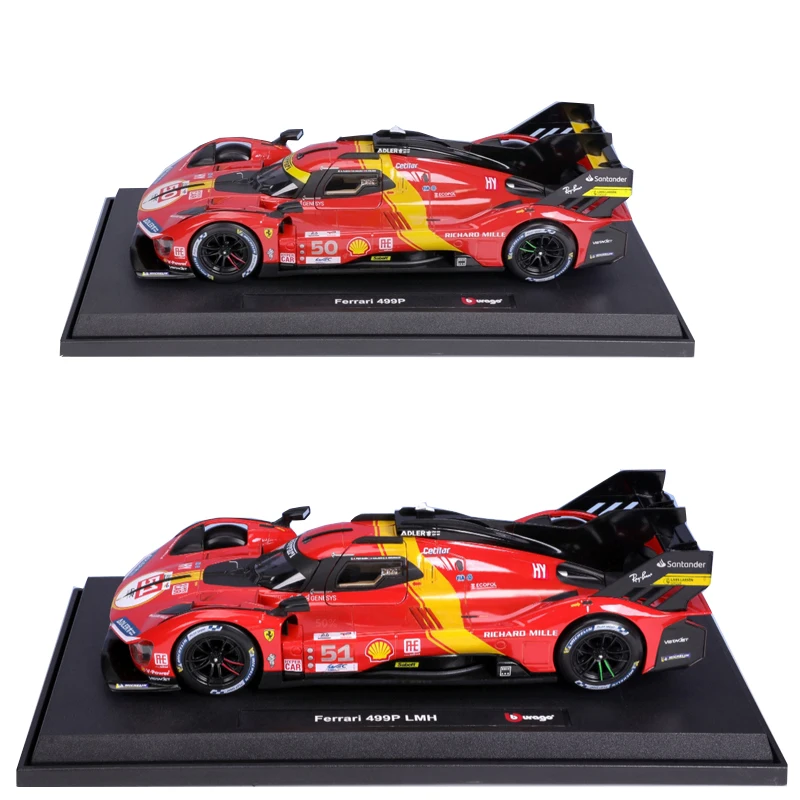 

New 1/18 Bburago 499p #51 Champion Alloy Racing Car Model for Ferrari 499p #50 Adult Die cast Model Collection Gift