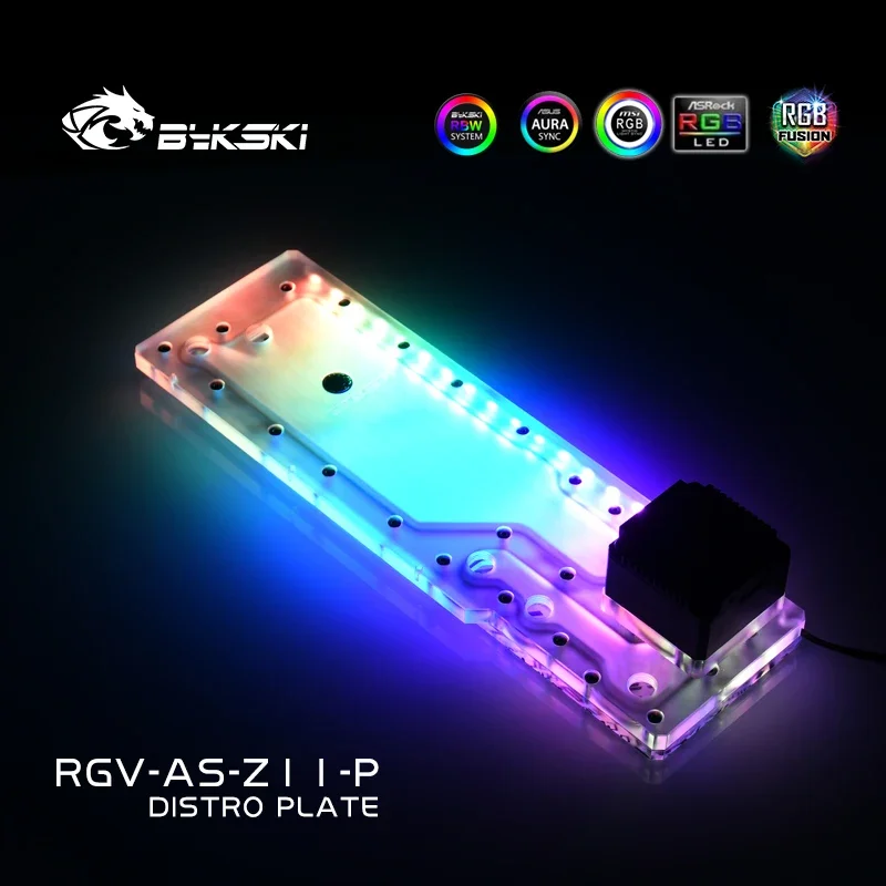 BYKSKI Acrylic Tank Use for  ASUS ROG Z11 Computer Case / 3PIN 5V D-RGB / Combo DDC Pump Cool Water Channel Solution