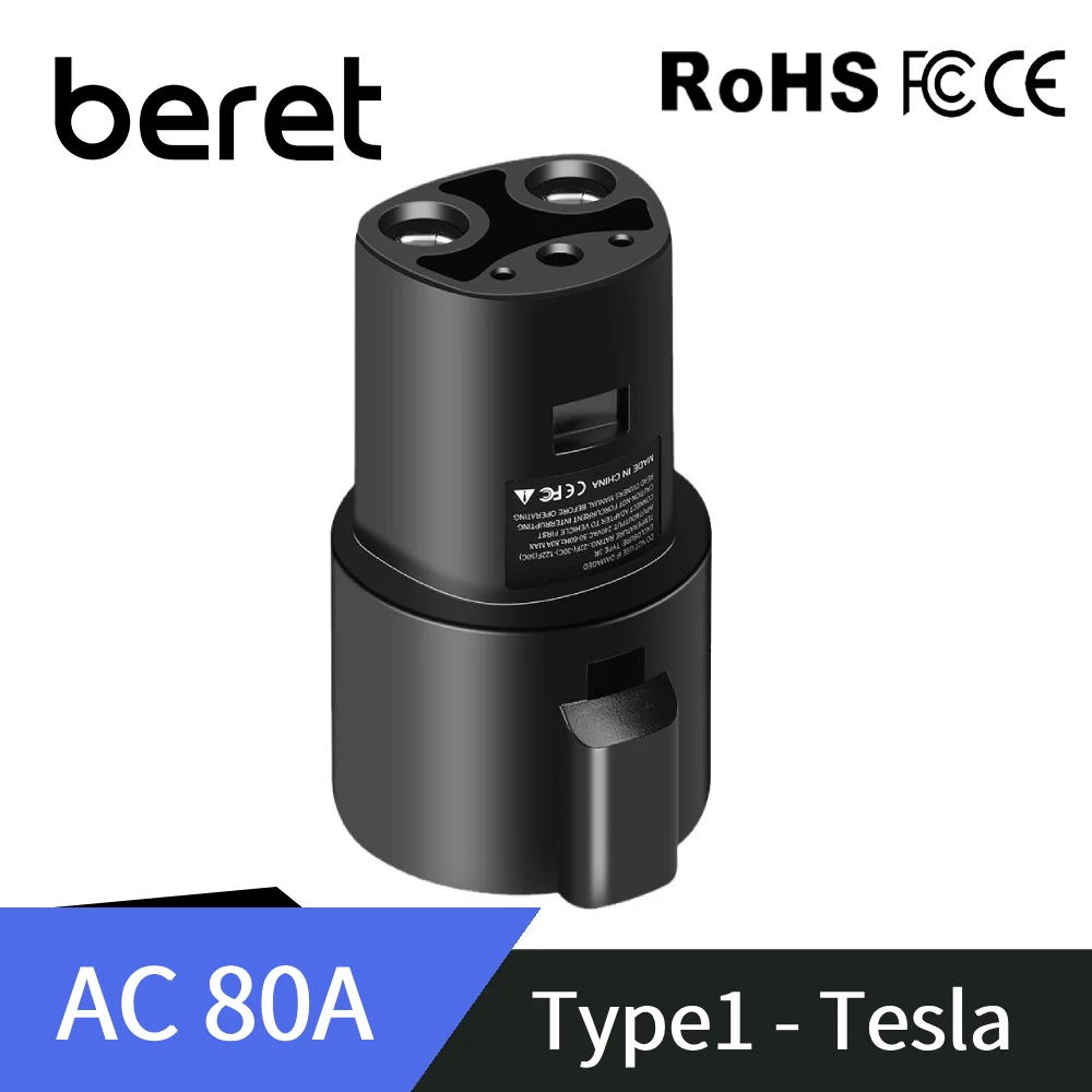 

Beret Type1 for Tesla Adapter J1772 to Tesla Adapter Fit for Tesla Model S/X/3/Y EV Charger Adapter for Tesla