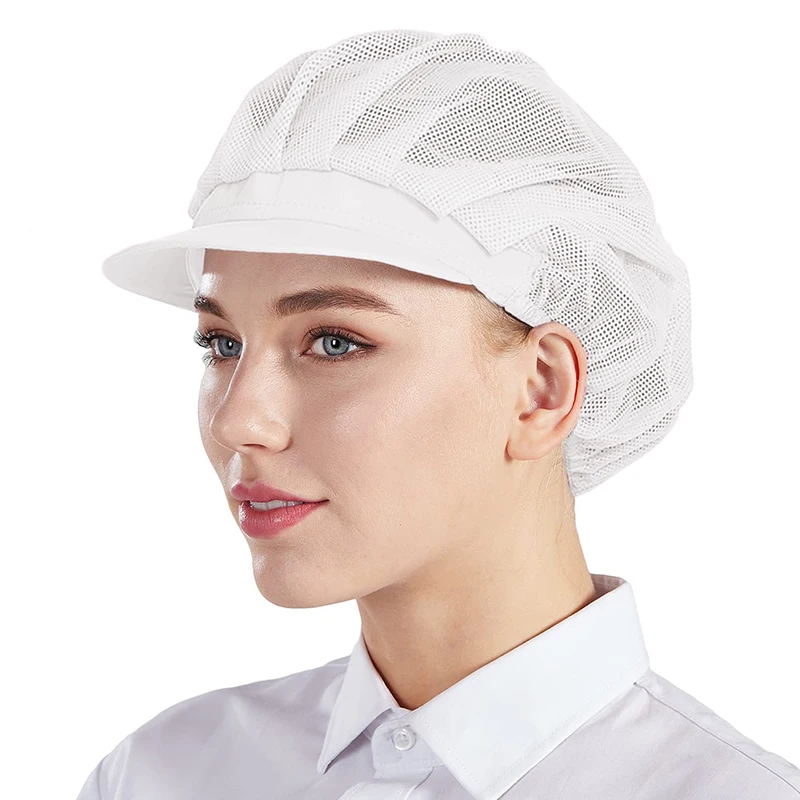2 pezzi o 5 pezzi da cucina cappello da cucina servizio di ristorazione berretto a rete catering cappelli da lavoro elastici donna uomo cappelli per capelli cappello da officina