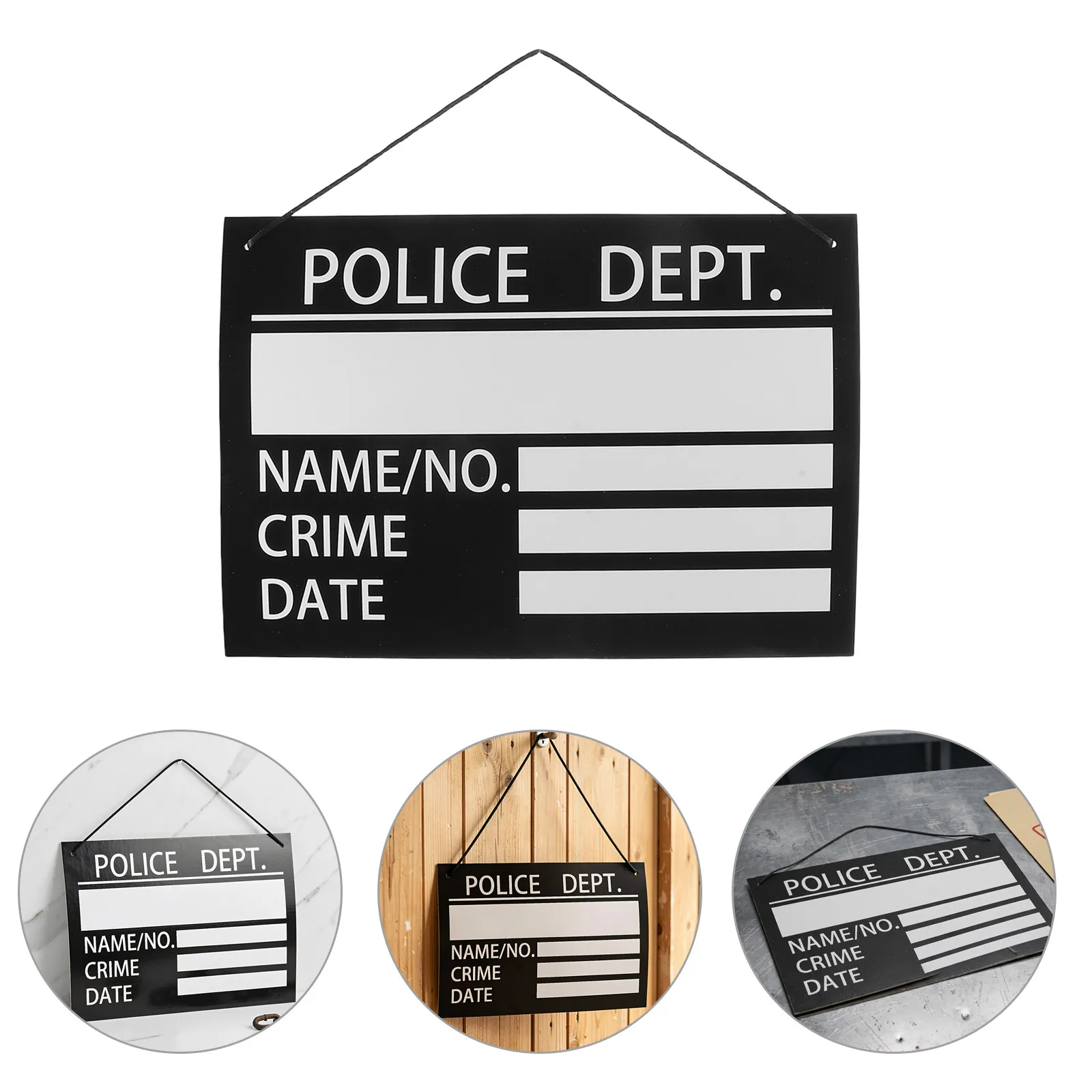 4Pcs Prison Theme Party Props Jail Costume Name Tags Hard Cardboard Convict Number Plates Non-Reflective Photo Booth Halloween