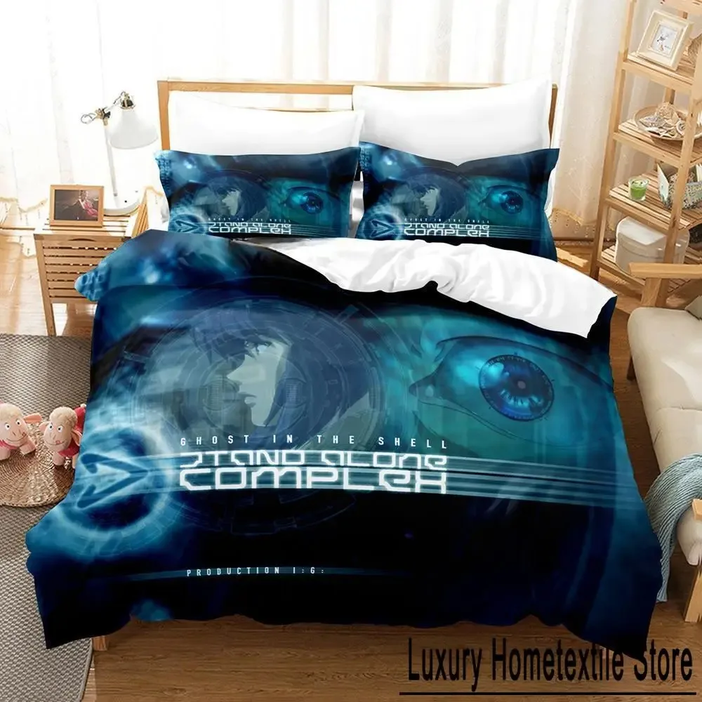 

Ghost In The Shell Bedding Set Single Twin Full Queen King Size Bed Set Adult Kid Bedroom Duvetcover Sets 3D Anime Bed Sheet Set