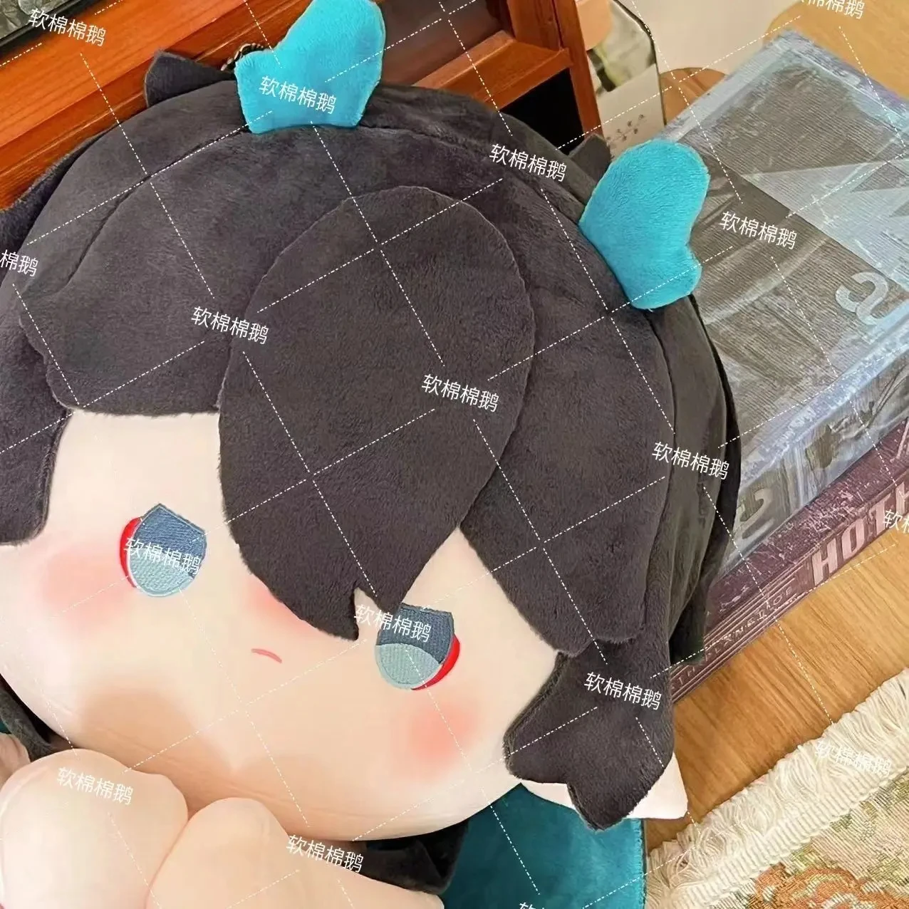 Game Honkai: Star Rail Dan Heng Imbibitor Lunae Sitting Posture Soft Plush Doll Body 40CM Dress Up Stuffed Toy Pillow Gift