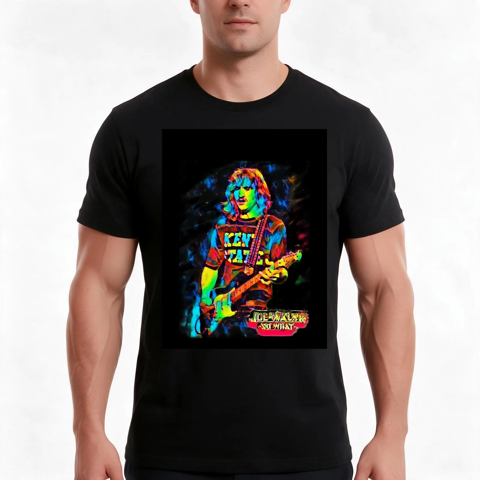 Joe Walsh So What Tour On Stage Photo Moment T-Shirt Summer Casual Cotton Tee Oversized Streetwear Tops Vintage Graphic Print