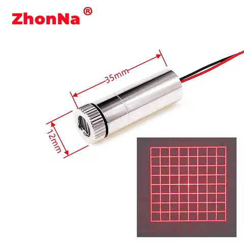 Low power laser module 520nm 5mW green light grid, laser marking and laser positioning can adjust the focal length