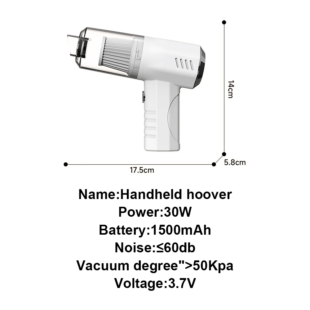 Car Vacuum Cleaner Portable Rechargeable Multi Purpose Wireless Vacuum Cleaner Household Cleaning Cordless Handheld Dust Blower