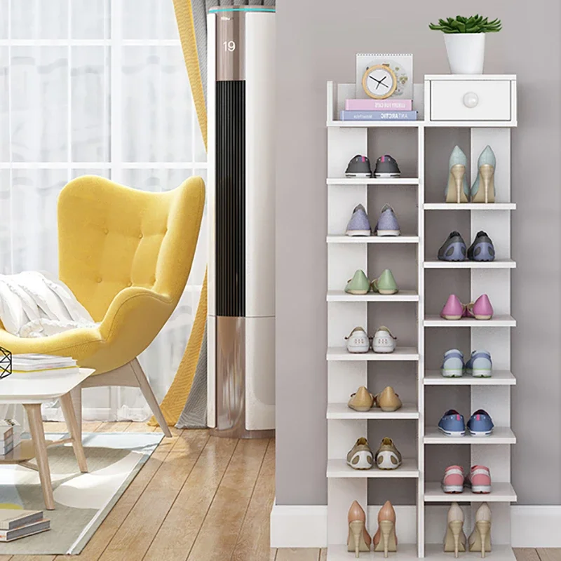 Hall Hallway Shelf Shoe Cabinets Design Dorm Space Saving Storage Shoe Rack Vertical Modern Meuble A Chaussure Hall Furniture