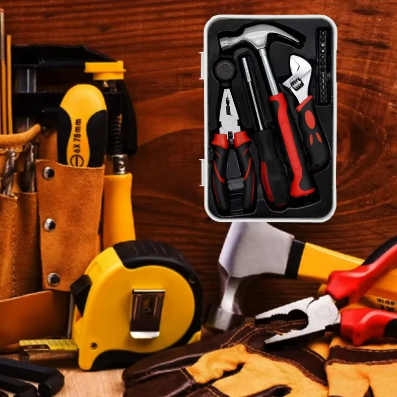 Popular Home Use Household 18PCS Combination Hand Tool Set With Hammer Durable Hand Tool Set