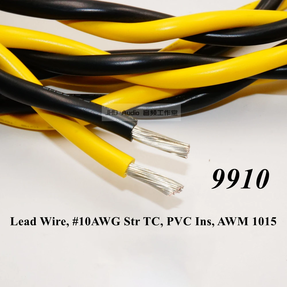 Cable de Altavoz BELDEN 9910 Importado de Estados Unidos, Cable de Alimentación Interno de 10AWG para Equipos de Audio
