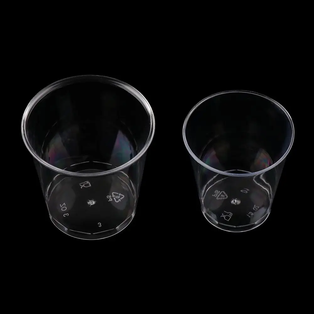 30/50X Cake DIY Decorating Tools Reusable Round Disposable Dessert Cups Reusable Muffin Cup Plastic Transparent Cupcake