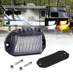 MOVOTOR RV Exterior Porch Light WhiteAmber Light Waterproof IP68 for RV Trailer