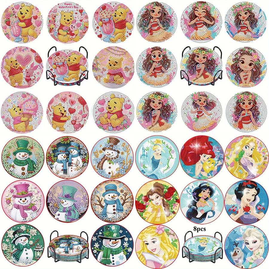 

Disney Cartoon Stitch Handmade 5D DIY Material Package Mosaic Coaster Insulation Pad Splicing Art Couple Birthday Christmas Gift