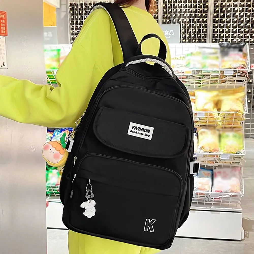

Korean Students School Bags Lightweight Waterproof College Student Backpack Zipper Closure Adjustable Straps