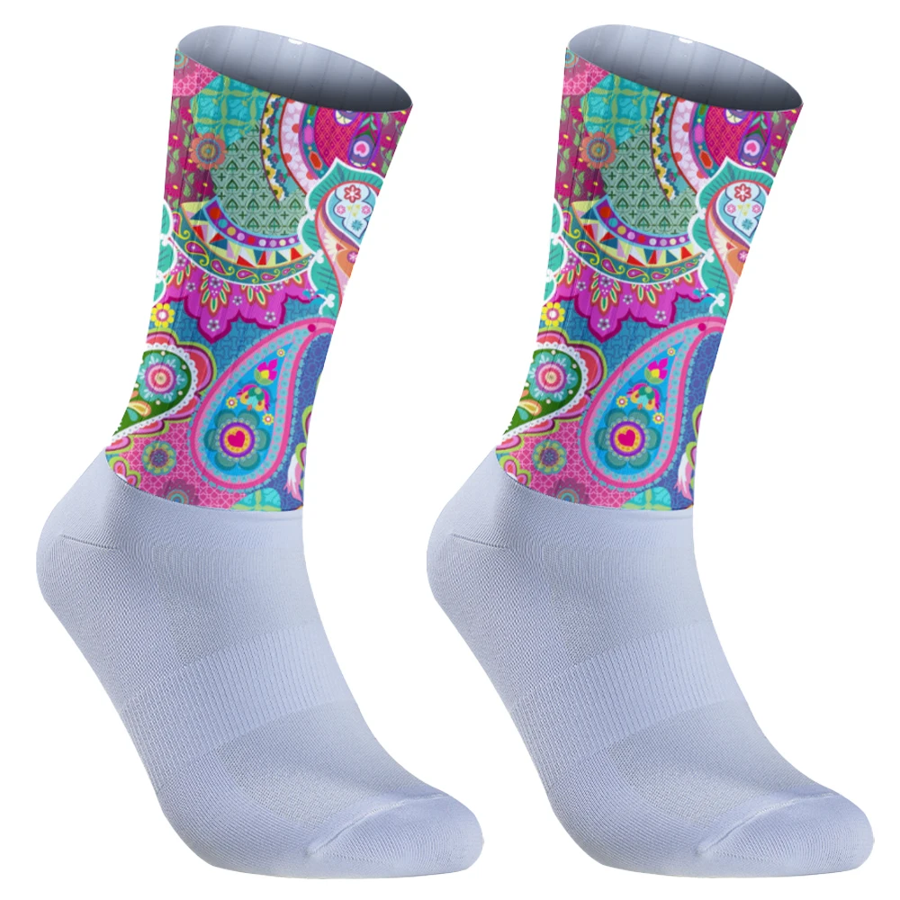 New Women Men Targeted Compression Sports Socks For Football Basketball Anti Slip Running Socks Cushioned Cycling Sock