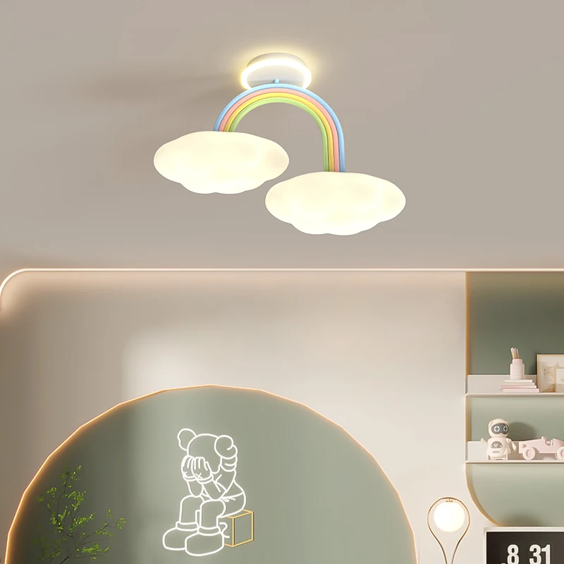 Imagem -05 - Lustre Rainbow Clouds Teto Led Light Lâmpada Pingente de Teto para Meninas Lustre de Teto para Crianças Quarto Infantil