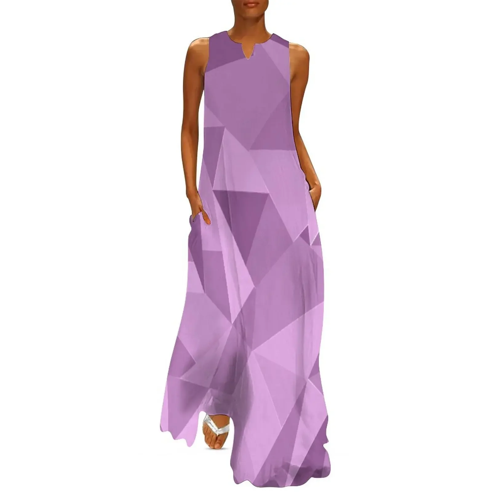 

Pink Tiles Long Dress long sleeve dress loose women's dress summer women's 2025