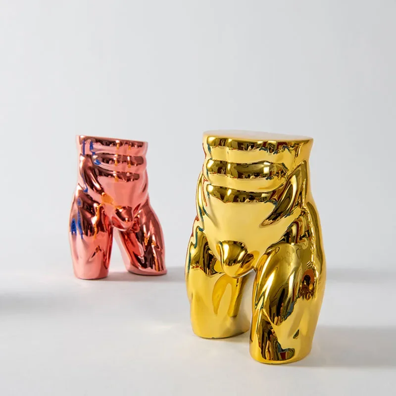 Home Decoration Creative Electroplated Nude Figure Statue Nordic Home Accessories Desktop Decor Colorful Trend Resin Figurines