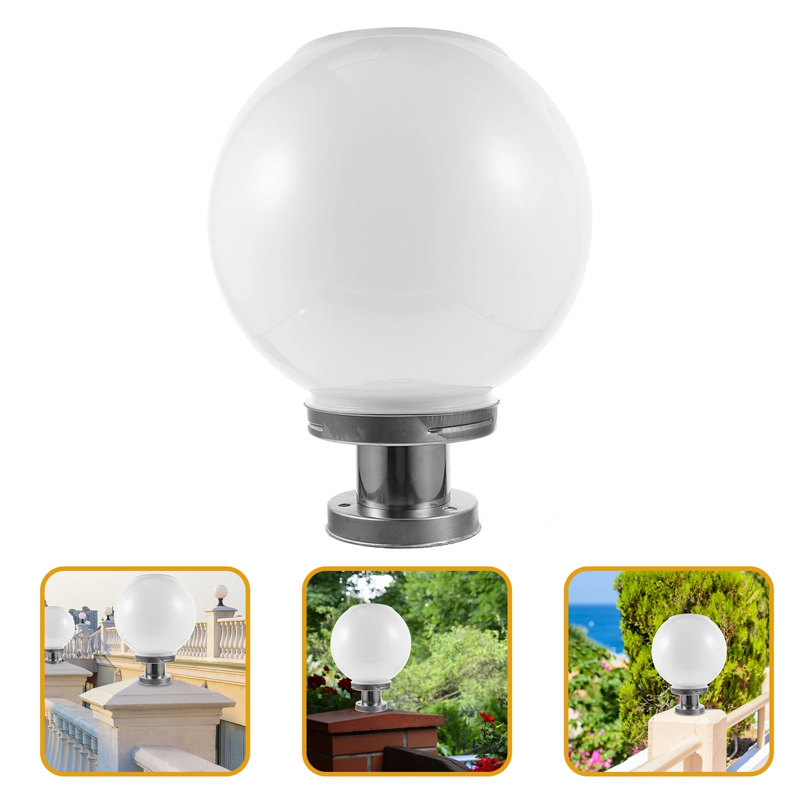 

Solar Column Lamp Outdoor Ball Shaped Light Waterproof Courtyard Wall Solar Power Light Sealed Stigma Lamp Durable Eco-Friendly