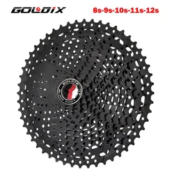 GOLDIX MTB Black Cassete 8/9/10/11/12 Speed 40/42/46/50/52T  Bicycle Sprocket for Shimano HG 8/9/10/11/12v Bicycle  Freewheel