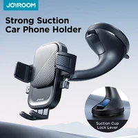 Joyroom soporte para teléfono de coche soporte para teléfono móvil Universal manos libres de succión fuerte para salpicadero/parabrisas 360 ° rotación