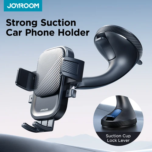 Joyroom soporte para teléfono de coche soporte para teléfono móvil Universal manos libres de succión fuerte para salpicadero/parabrisas 360 °   rotación