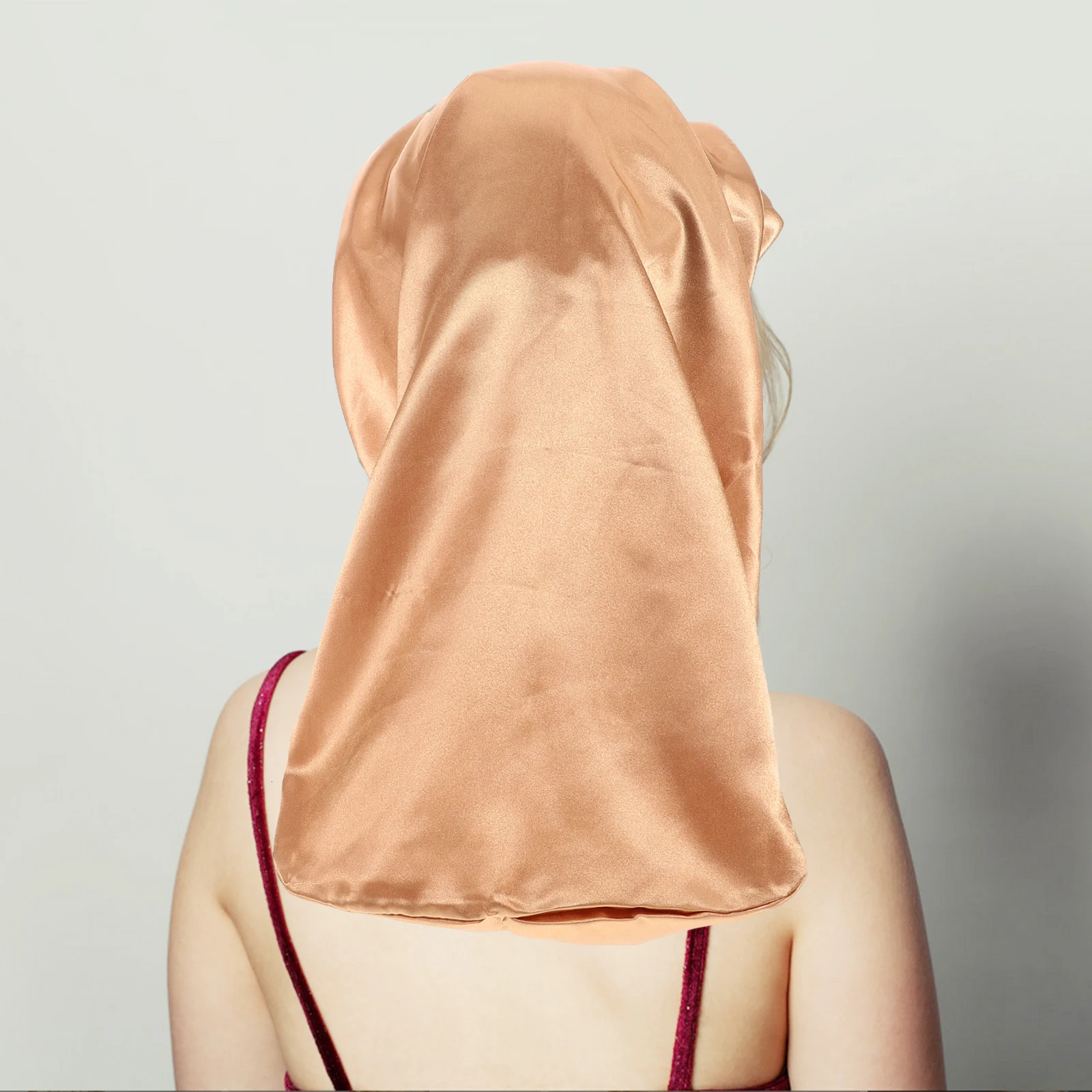 

2Pcs Satin for Women Bonnet For Curly Hair Curly Hair Long Braid Elastic Stretchy Lightweight Durable