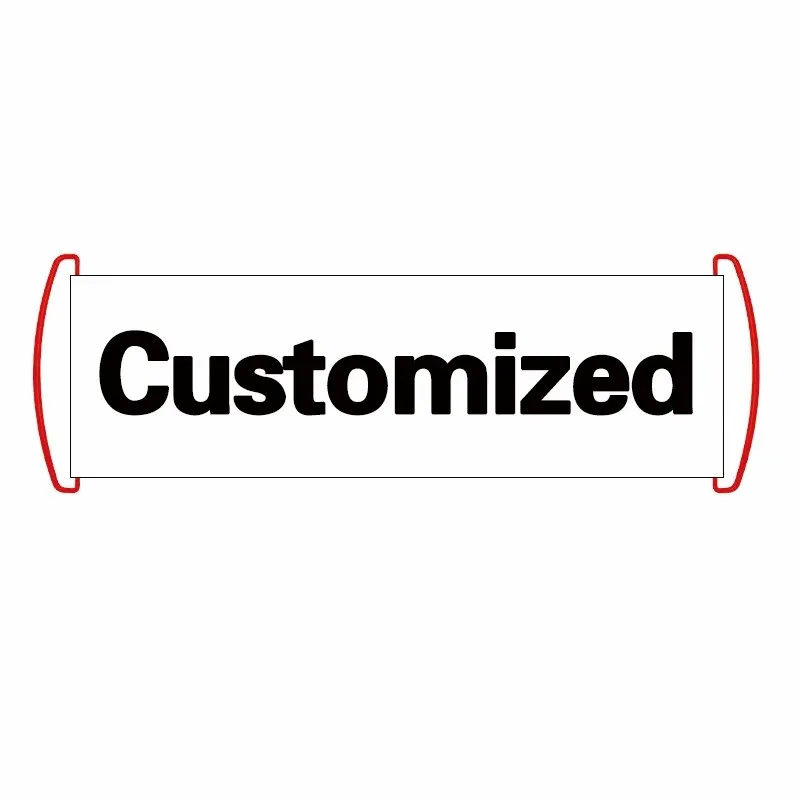 Xvggdg Single-Sided Printing of 20x7 Inches Customized Polyester Fiber Handheld Banner Flag Festival