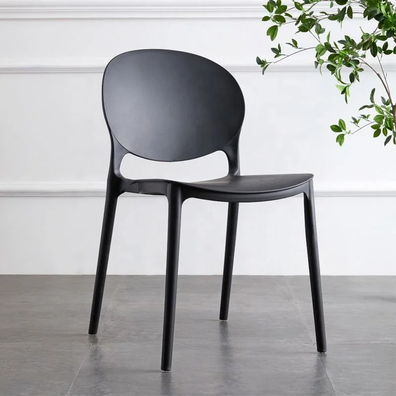 */2025 Modern Plastic Dining Chairs PP Chairs Simple Home Backrest Chairs