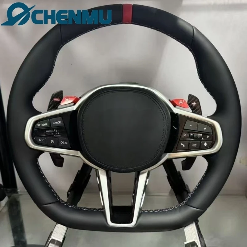 Para volante deportivo BMW serie 1246785 X1 X3 X4 X5 X6 X7 modificado con volante de fibra de carbono CS ahuecado