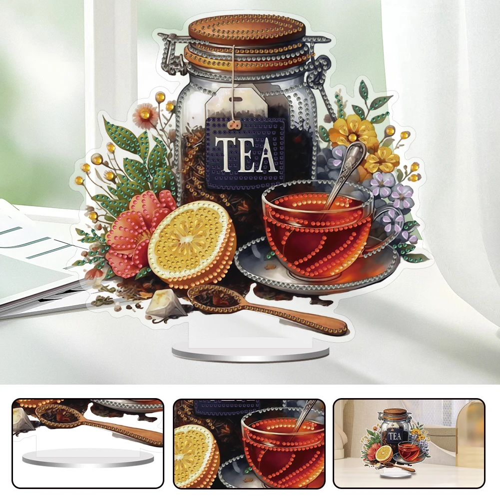 

Acrylic Special Shaped Tea 5D DIY Diamond Art Tabletop Decorations for Bedroom