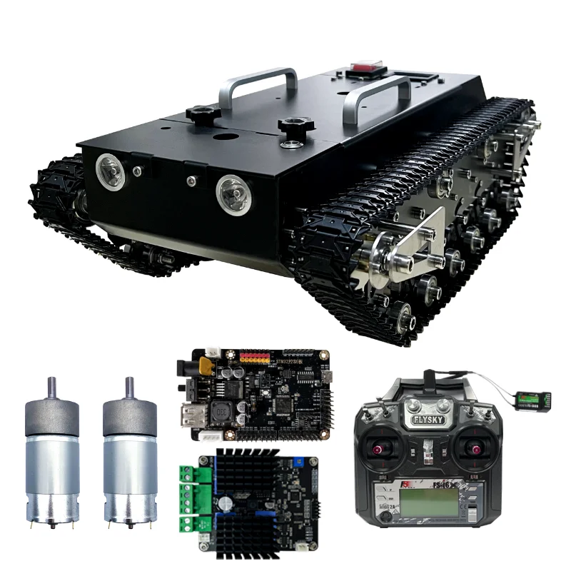 WT200S All Metal Tank Car chassis structure,big size,Mounting interface for robot arm / load large/obstacle-surmounting