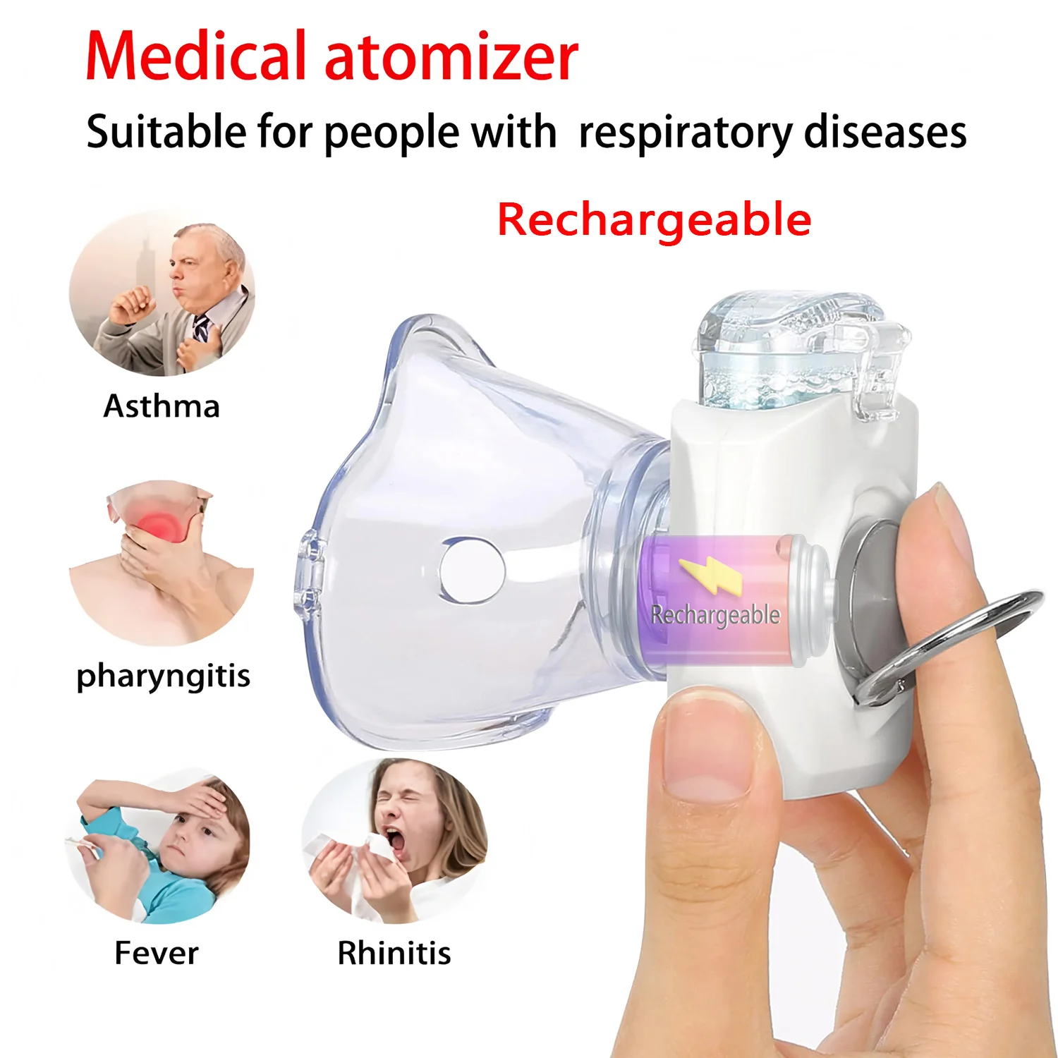 Handheld Mini Portable Inhale Nebulizer Mesh Atomizer Inhaler Nebuliser Inhalator for Adult Kids Nebulizador ﻿