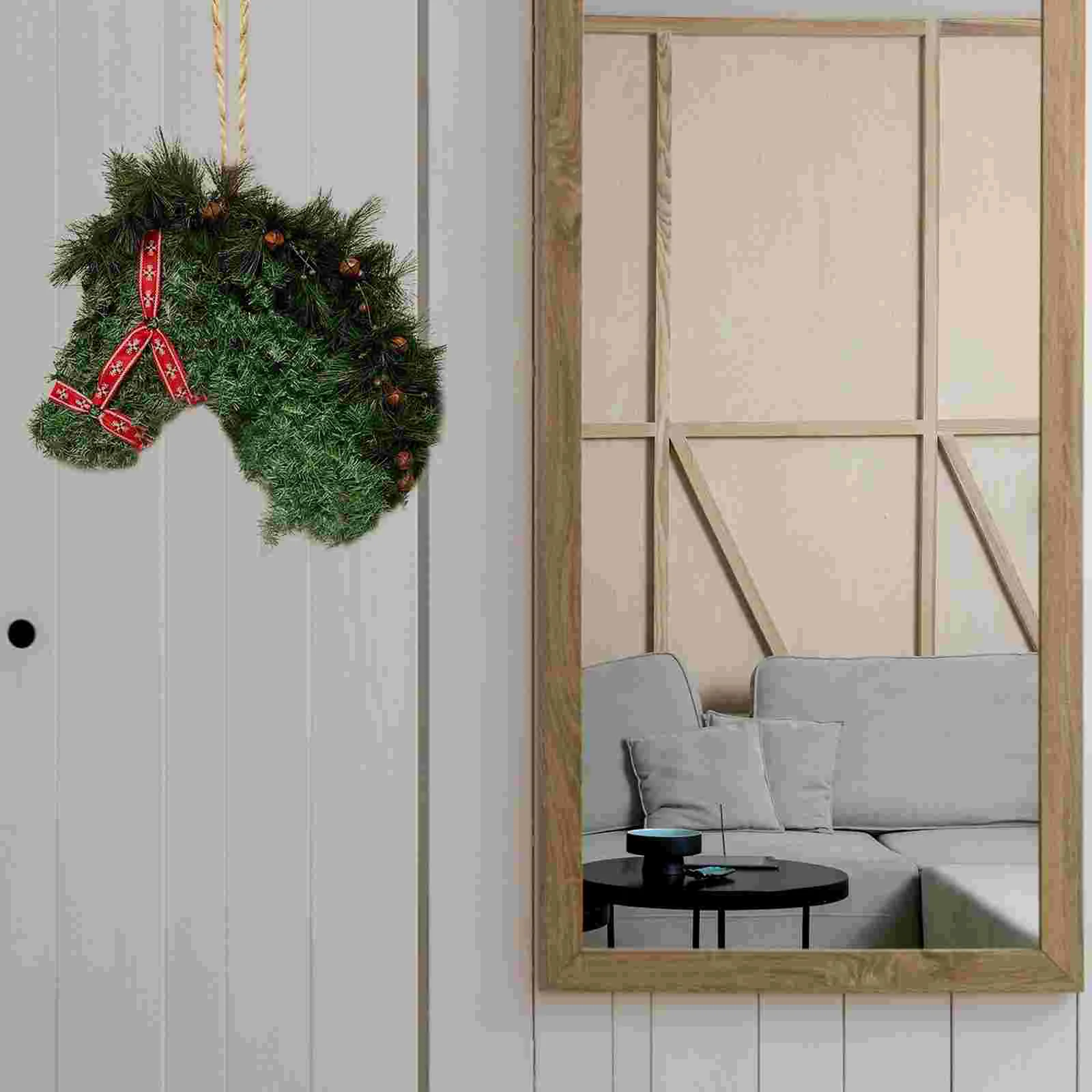 

Garland Decoration Beautiful Wreath DIY Frame Metallic Line Cane Form Floral