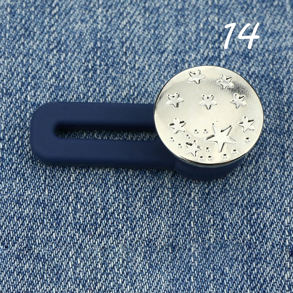 New Fashion Clothing Letter Elastic Bow Waistline Increase Jeans Extended Button Waist Fastener Retractable Buckle Buttons