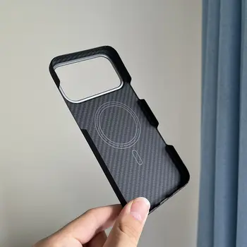 Kompatibilní s MagSafe Carbon Fiber pro iPhone 17/16/15 Pro Max Ochranný aramidový kryt pro iPhone 17 Pro Magnetické pouzdro 8 nejlepší prodej masky na iPhone - №7