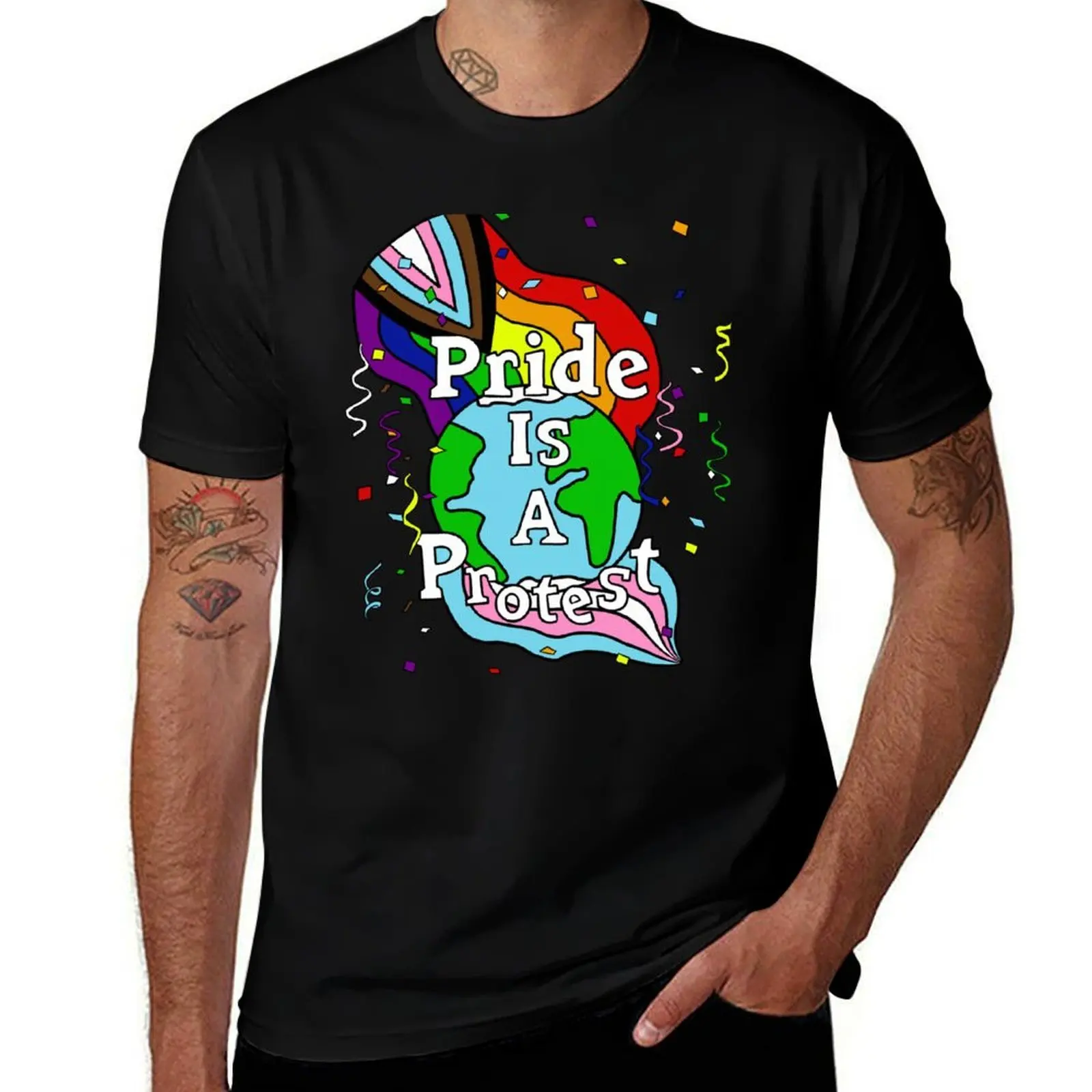 

Pride Is A Protest T-Shirt printed t shirts for man cotton t shirt pack T-Shirt
