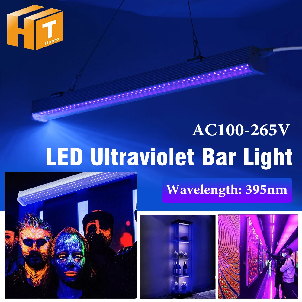 LED Ultraviolet Bar Light AC100-265V 395nm UV LED Light SMD2835  For Body Painting Blacklights Tapestry Poster Glow Party