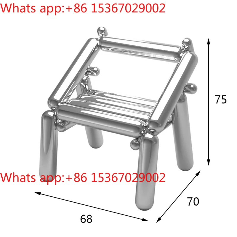 Modern Stools Metal Armchair Chair Luxury Lounges Ottomans Backrest Hallway Stools Living Room Bench Decorative Unique Furniture
