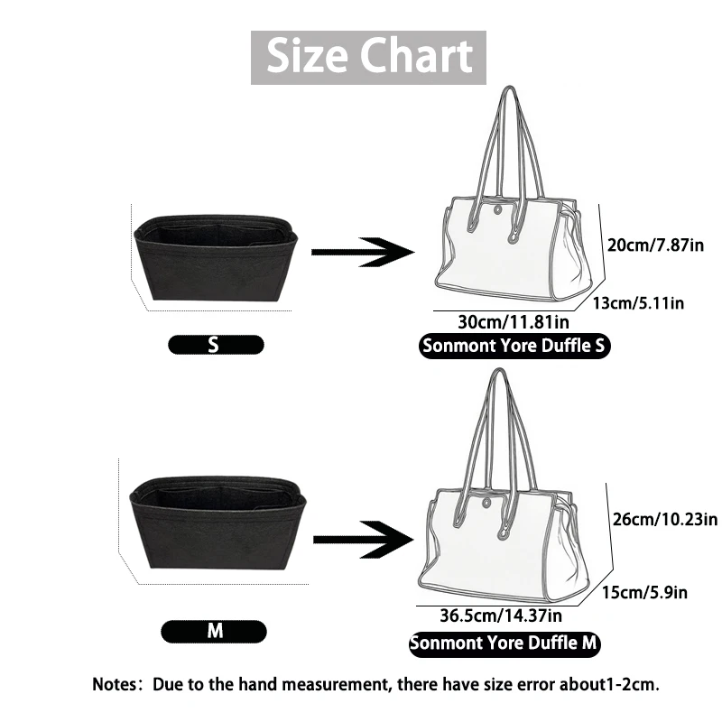 EverToner Bag Organizer for Sonmont Yore Duffle Bag Storage & Finishing Inner Bag Liner Handbags Insert Organizer