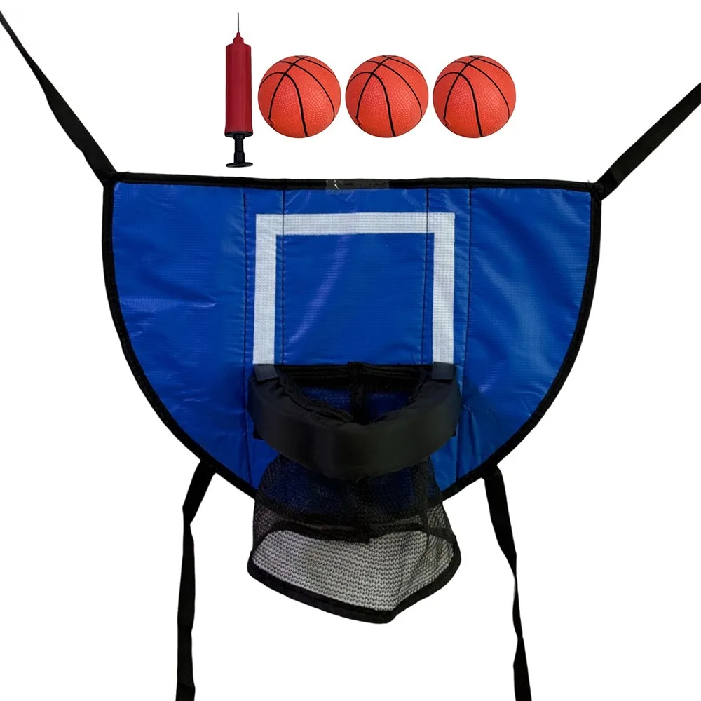 

Складной батут, комплект баскетбольного кольца, безопасное многоцелевое портативное баскетбольное кольцо, легкие игрушки с насосом и мячом