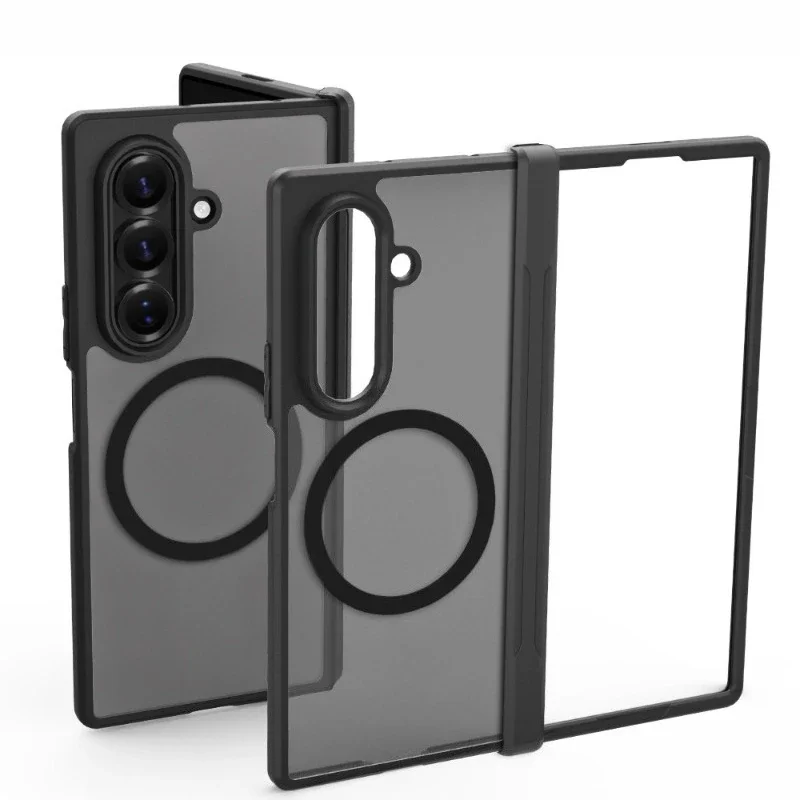 For Samsung Galaxy Z Fold 8 Ultra Fold 7 6 5 4 Z Flip 8 7 6 5 4 For Magsafe Case Translucent Matte Hinge Folding Magnetic Cover