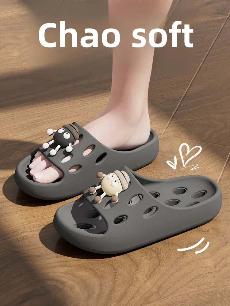 Zapatillas de baño con fugas, antideslizantes, de secado rápido, para parejas, para hombres y mujeres, uso interior en el hogar, zapatillas de ducha