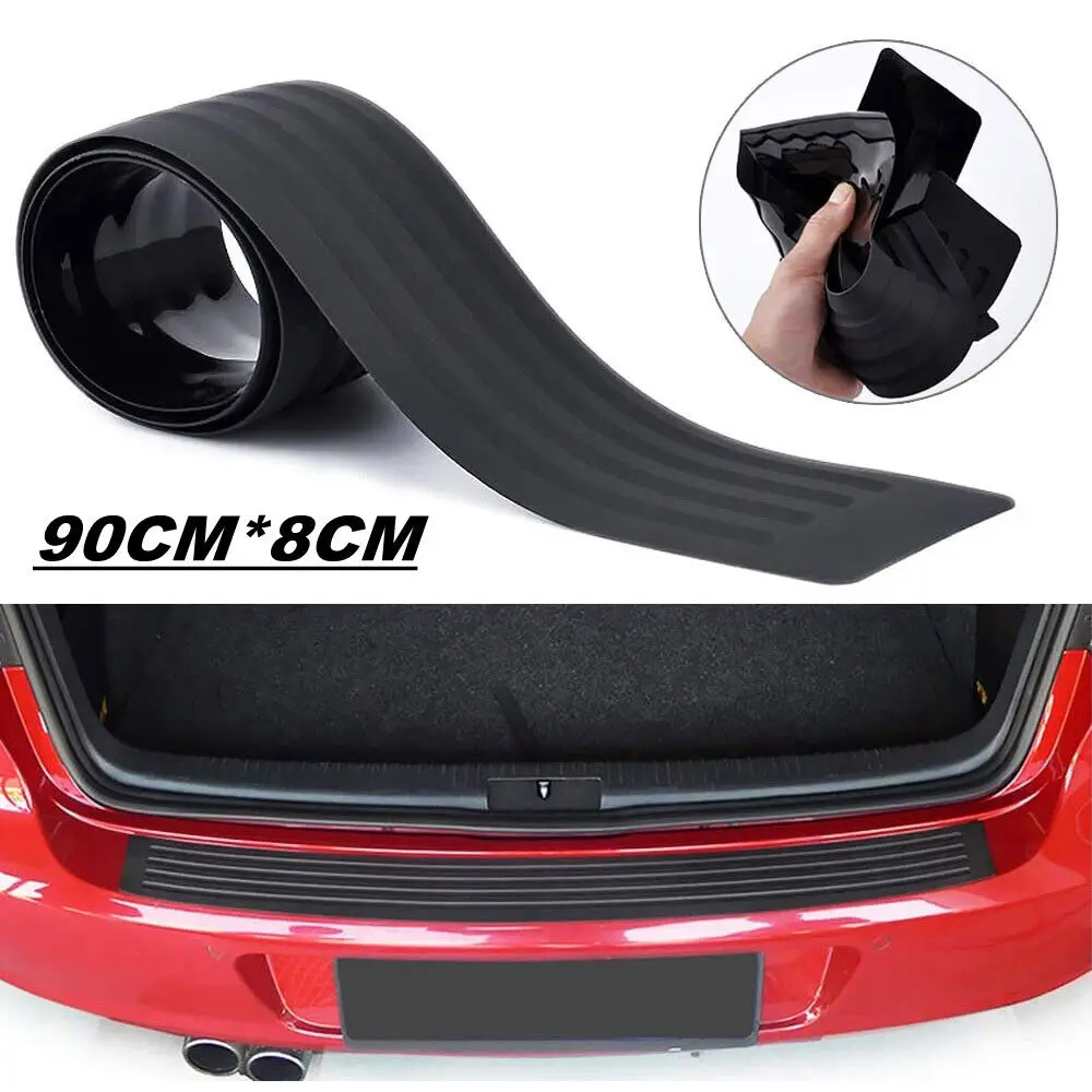 

Anti-scratch Car Trunk Door Sill Plate Protector Universal Rear Bumper Guard Rubber Mouldings Pad Trim Cover Strip Car Styling