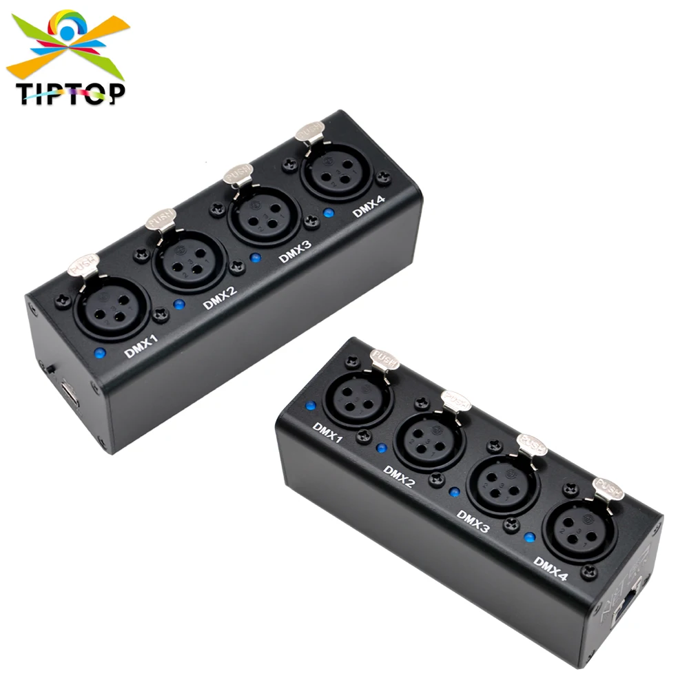 TIPTOP 4 Port New Artnet sACN Biodirection DMX Signal Exchange Tool Stage Lighting Controller Mini Ethernet Console TP-D17